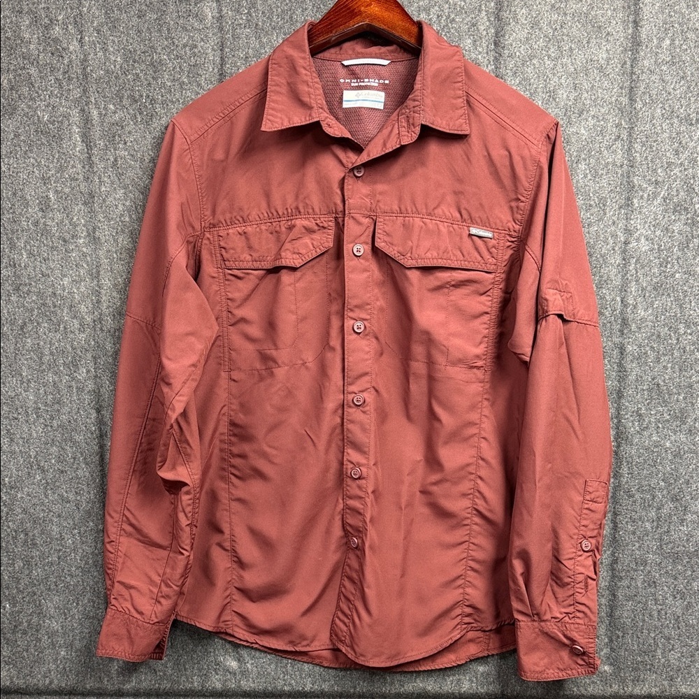 Columbia Men's Rust Button-Up Shirt Jacket